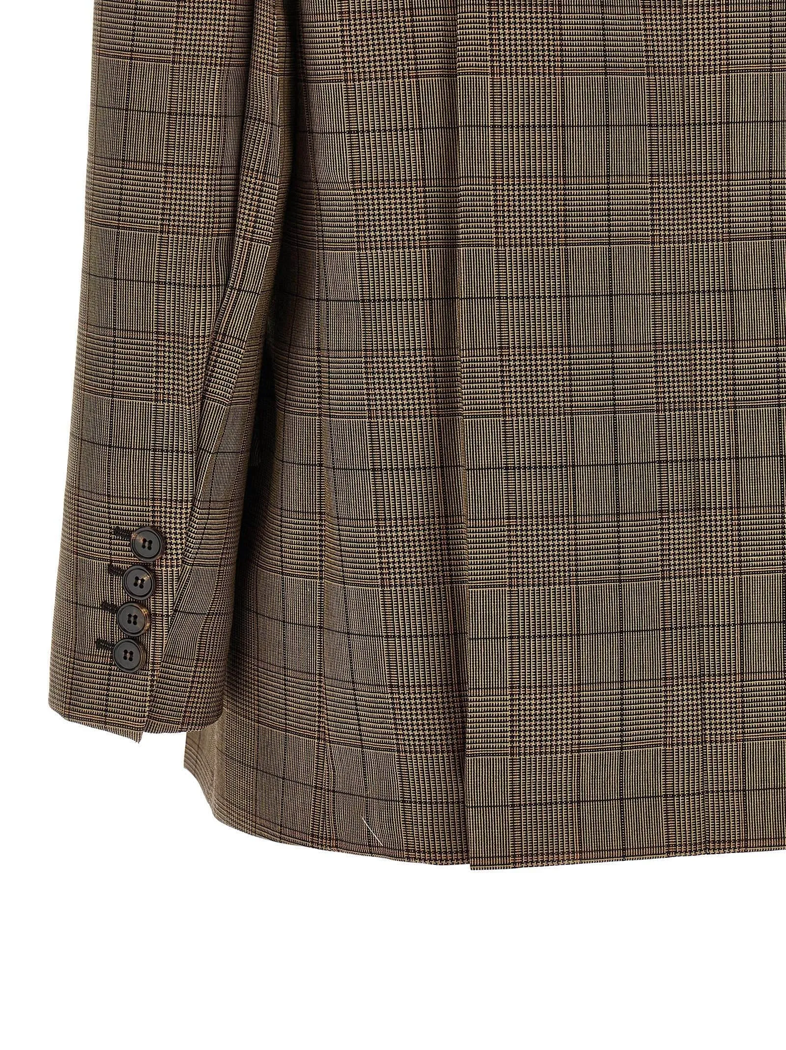Check Double-Breasted Blazer Blazers Brown sold by Wanan Luxury product image thumbnail 4