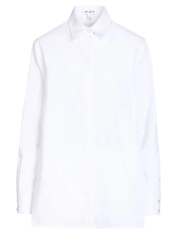 Asymmetrical Shirt Shirts White made by Alaia