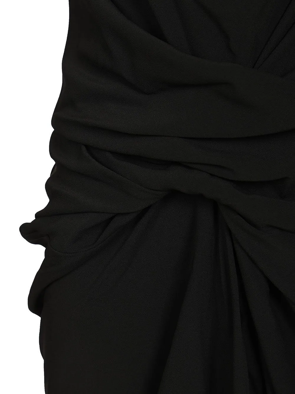 Long Draped Cady Dress Black sold by Wanan Luxury product image thumbnail 4