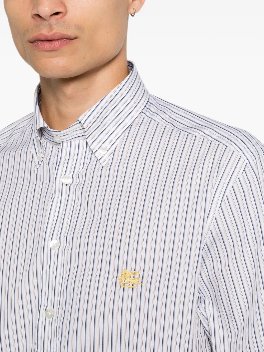 Striped Cotton Shirt sold by Wanan Luxury product image thumbnail 3