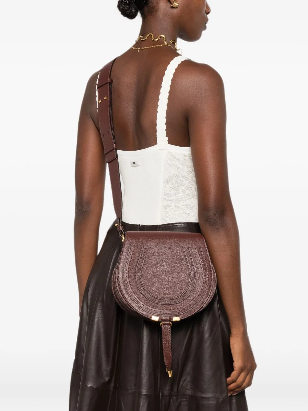 Marcie Leather Saddle Bag sold by Wanan Luxury product image thumbnail 5