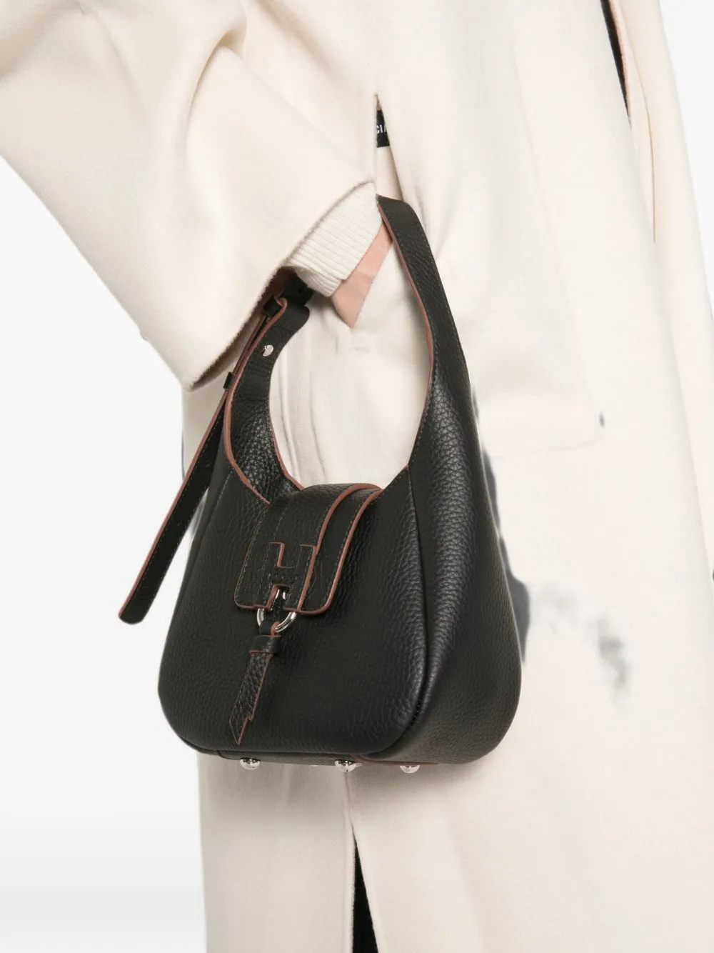 Hogan Trend Mini Leather Hobo Bag sold by Wanan Luxury product image thumbnail 3