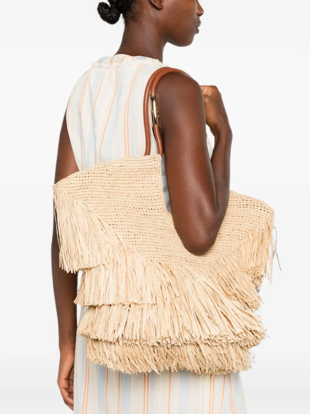 Goldentime Medium Rafia Tote sold by Wanan Luxury product image thumbnail 2