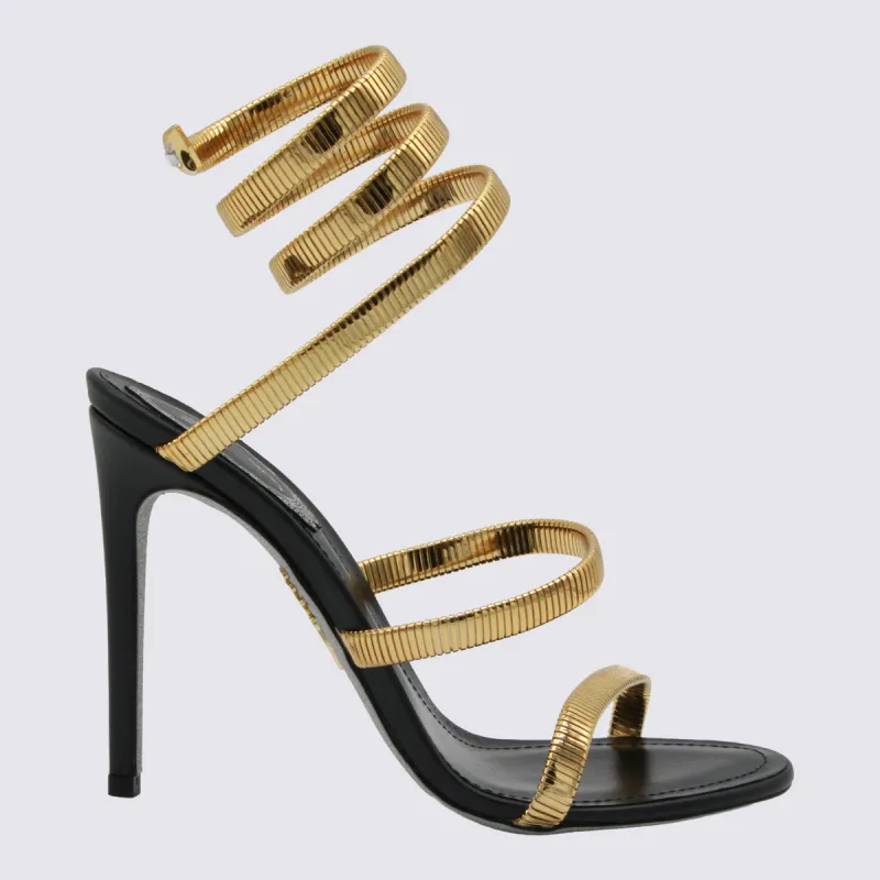 Sandals Black/Gold made by Rene Caovilla
