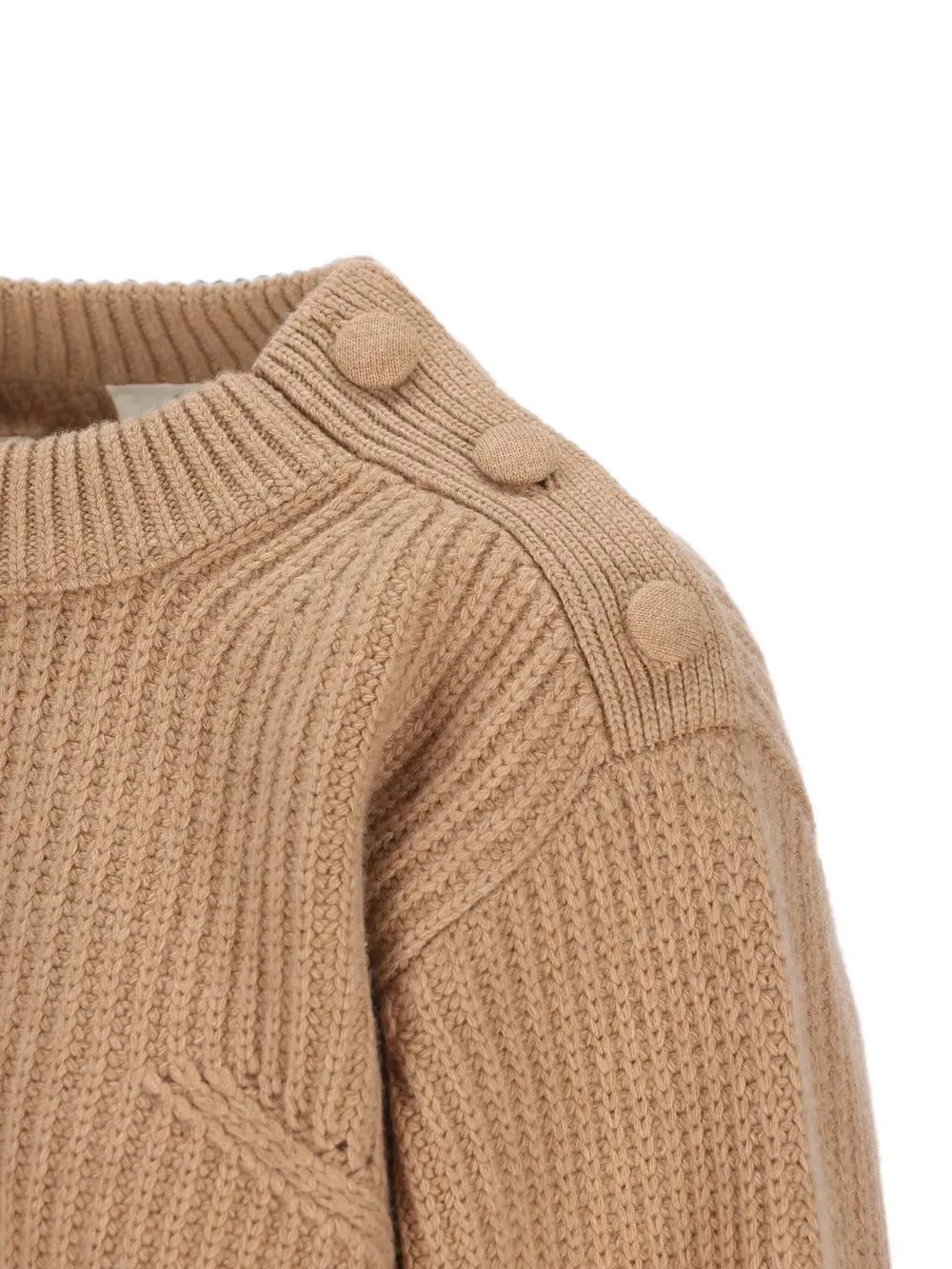 Short Turtleneck Sweater In Wool And Cashmere Knit With Lace sold by Wanan Luxury product image thumbnail 3