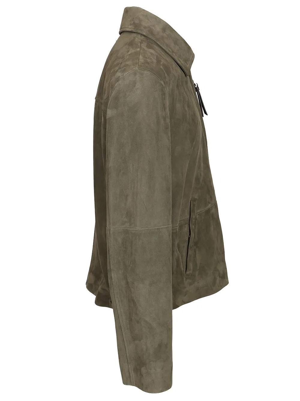 Lightweight Suede Lambskin Jacket Jackets Green sold by Wanan Luxury product image thumbnail 3