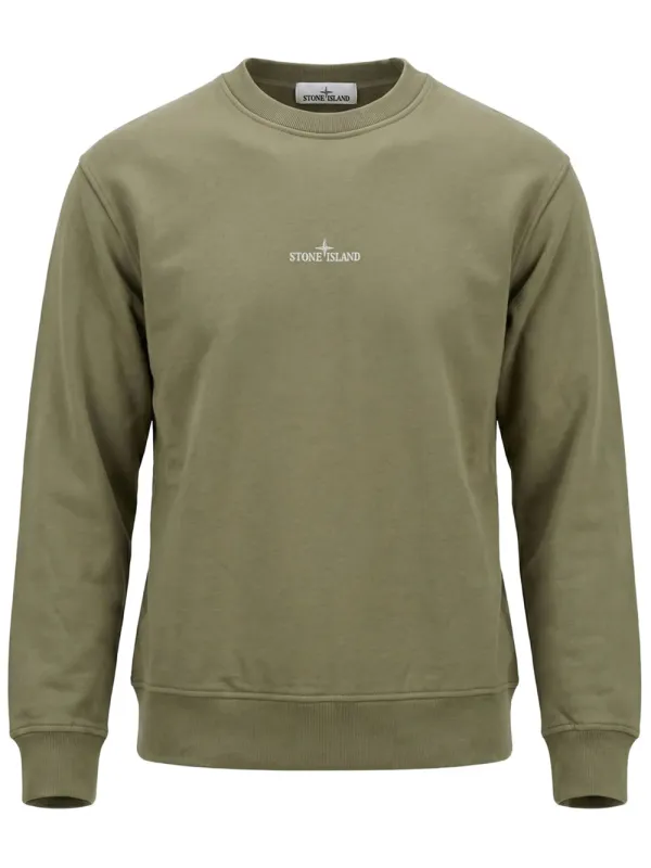 Crewneck Sweater With Back Print made by Stone Island