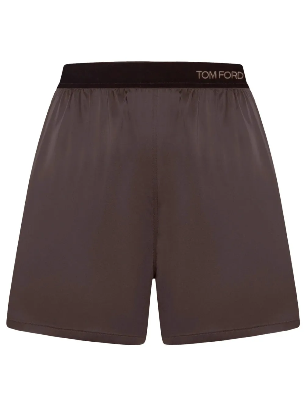 Logo-Waistband Silk Shorts sold by Wanan Luxury