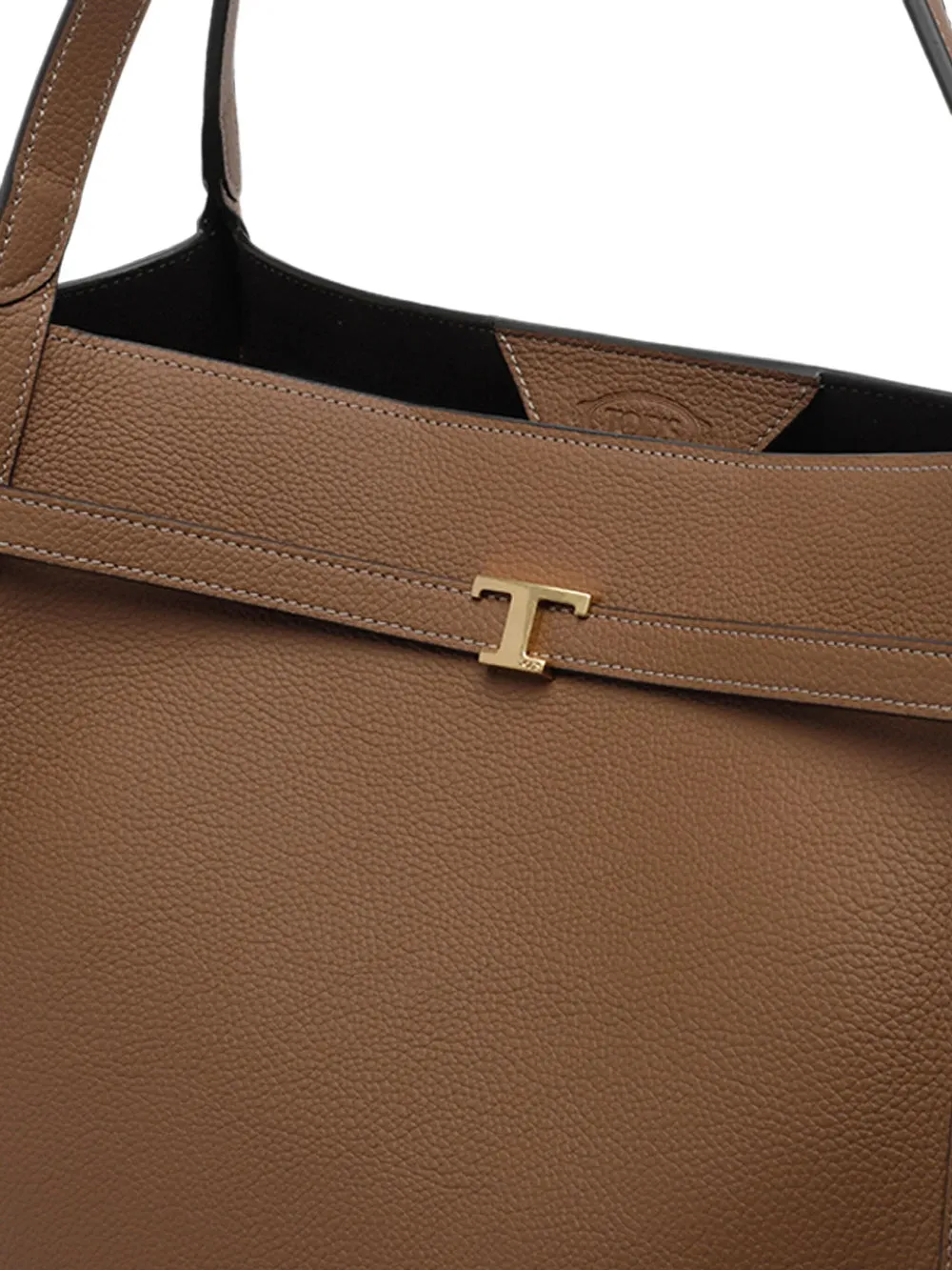 T Signature Medium Shopping Bag In Leather sold by Wanan Luxury product image thumbnail 4
