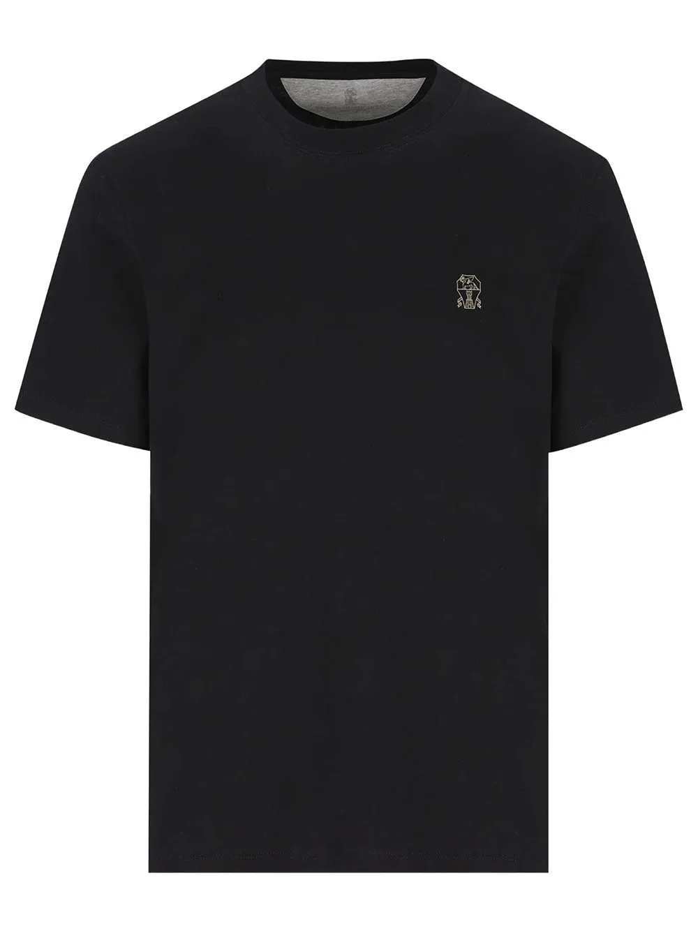 Cotton Jersey Crew Neck T-Shirt With Logo sold by Wanan Luxury