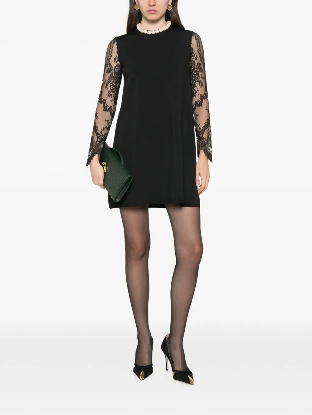 Lace-Sleeve Mini Dress sold by Wanan Luxury product image thumbnail 3