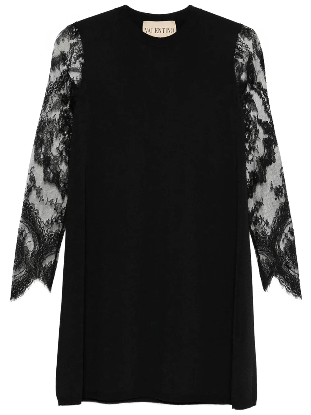 Lace-Sleeve Mini Dress sold by Wanan Luxury