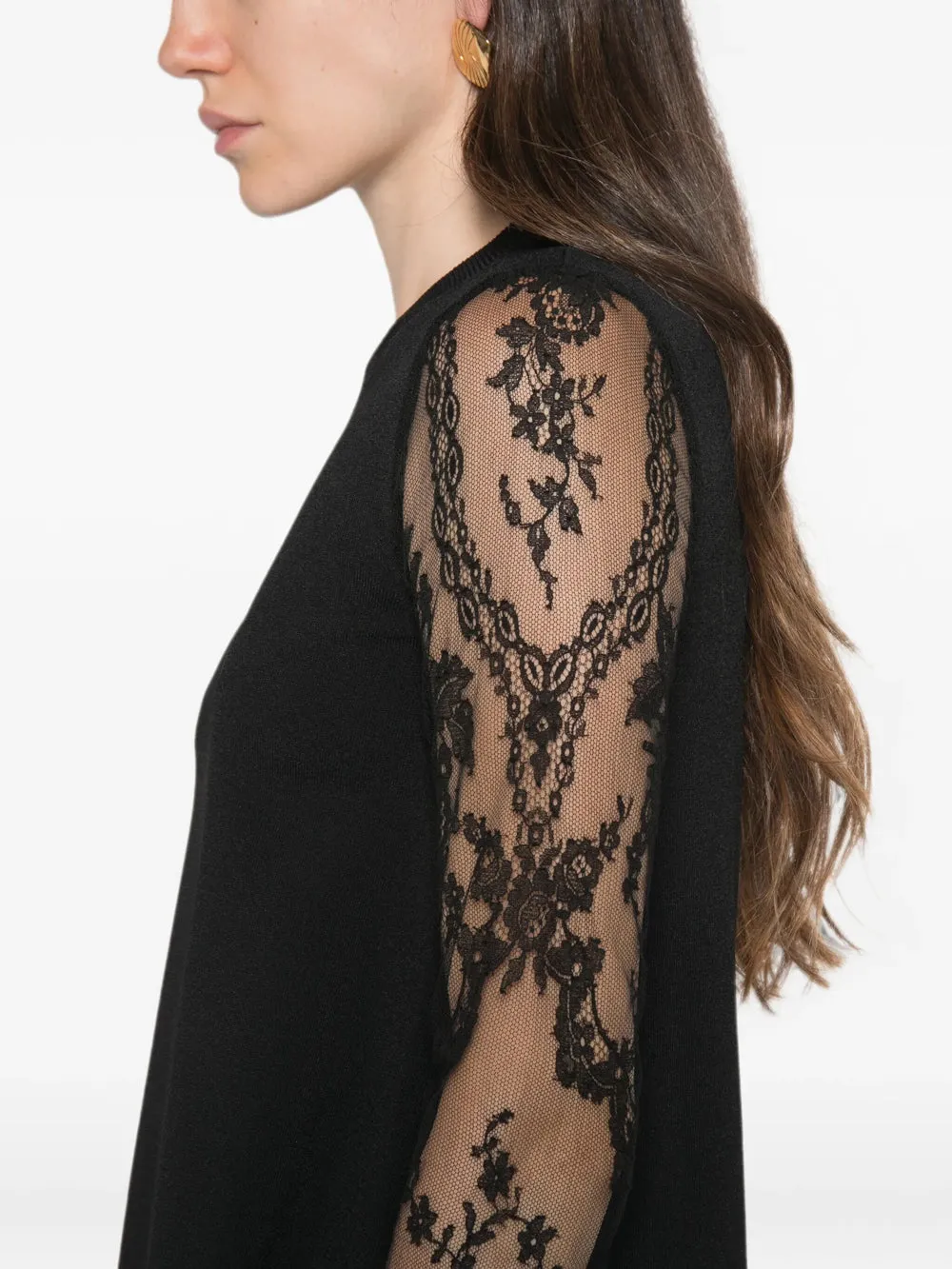 Lace-Sleeve Mini Dress sold by Wanan Luxury product image thumbnail 2