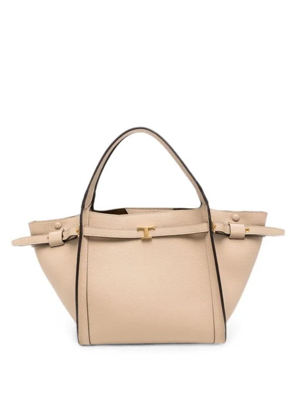 T Timeless Small Leather Tote Bag made by Tod's