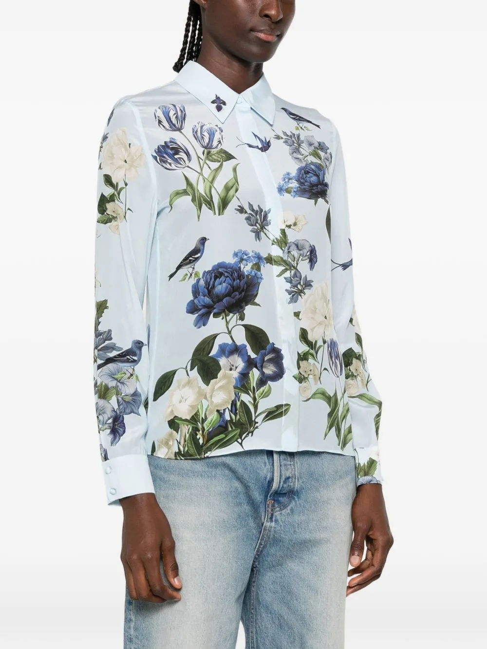 Printed Silk Shirt sold by Wanan Luxury product image thumbnail 4