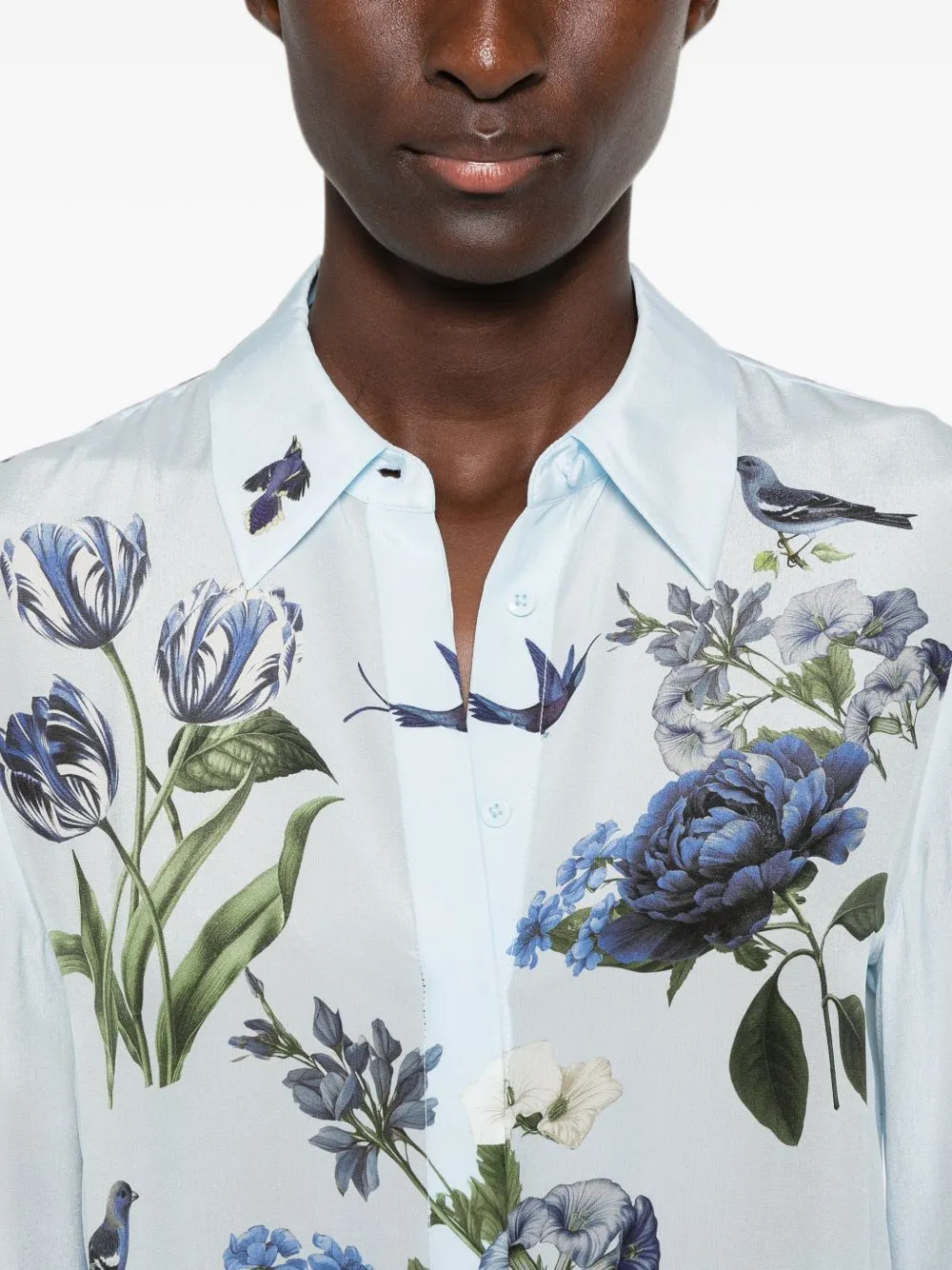Printed Silk Shirt sold by Wanan Luxury product image thumbnail 5