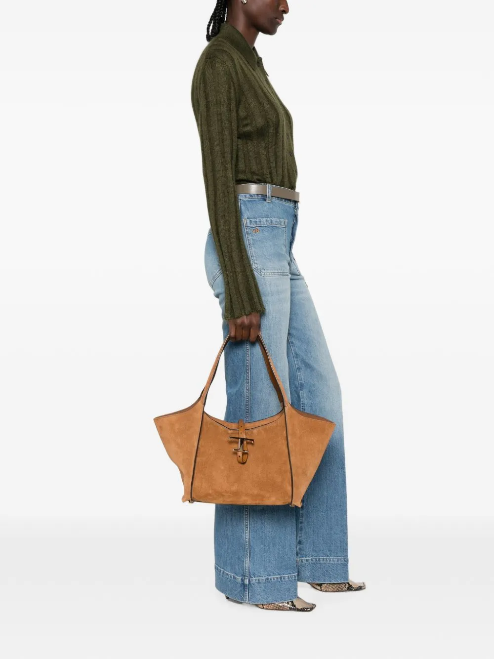 T-Timeless Small Leather Tote Bag sold by Wanan Luxury product image thumbnail 5