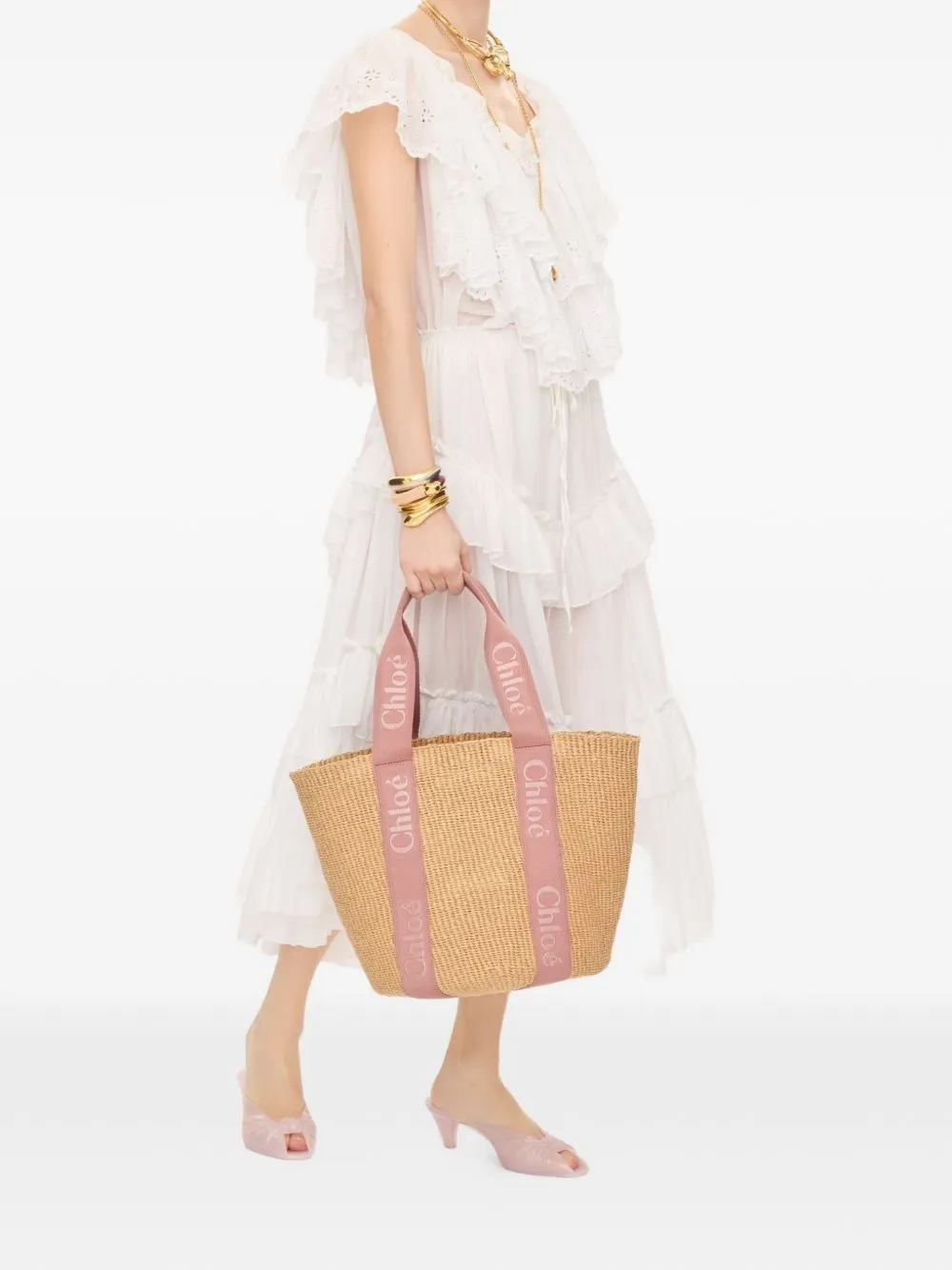 Woody Large Rafia Basket Bag sold by Wanan Luxury product image thumbnail 5