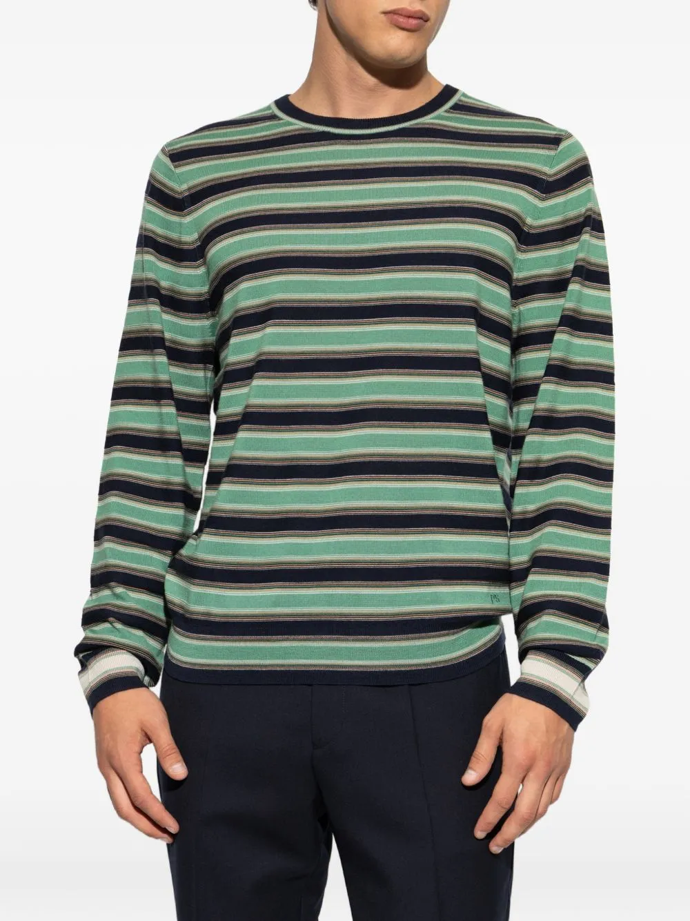 Wool Striped Crewneck Sweater sold by Wanan Luxury product image thumbnail 4