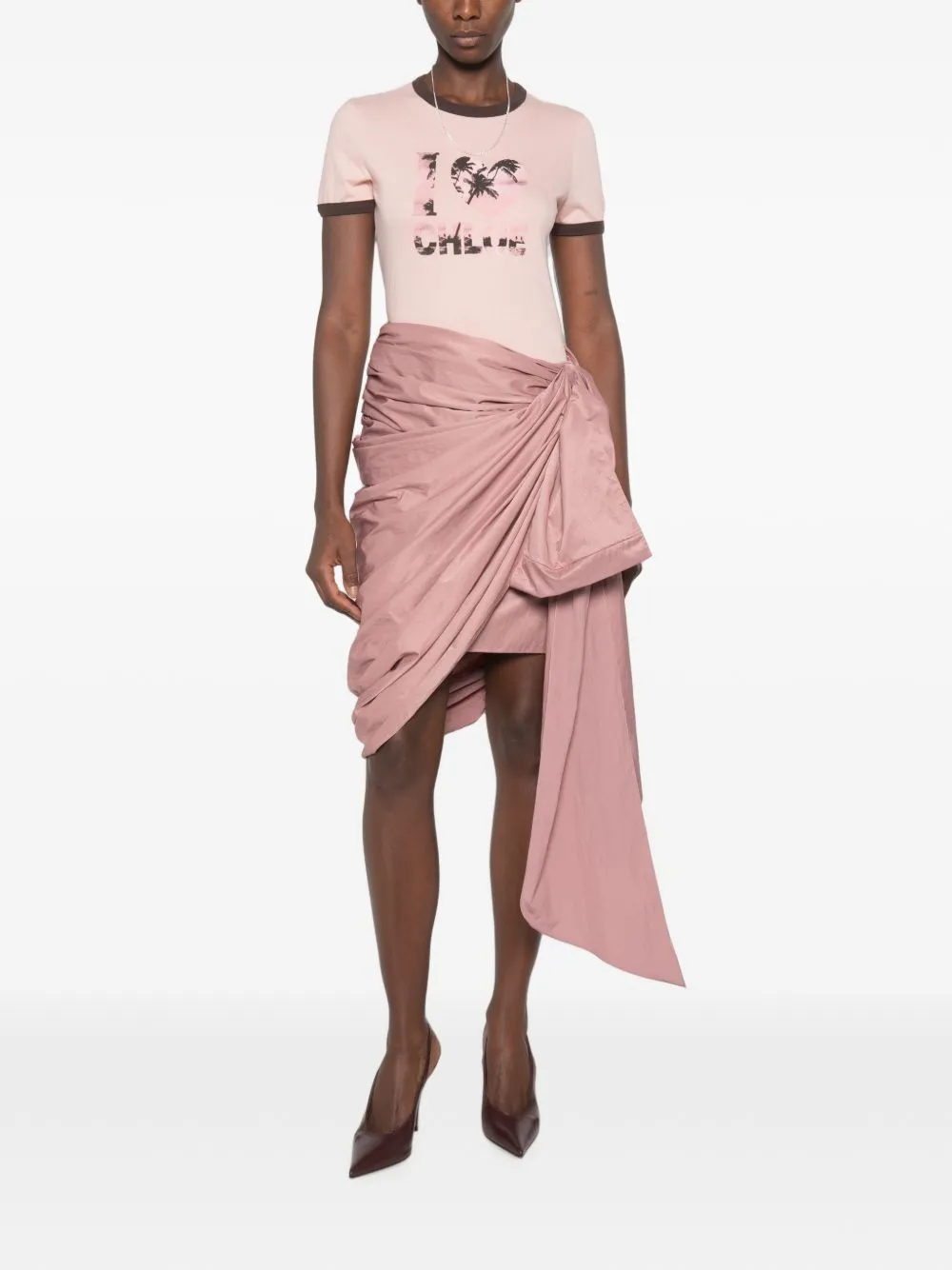 Draped Silk Mini Skirt sold by Wanan Luxury product image thumbnail 4