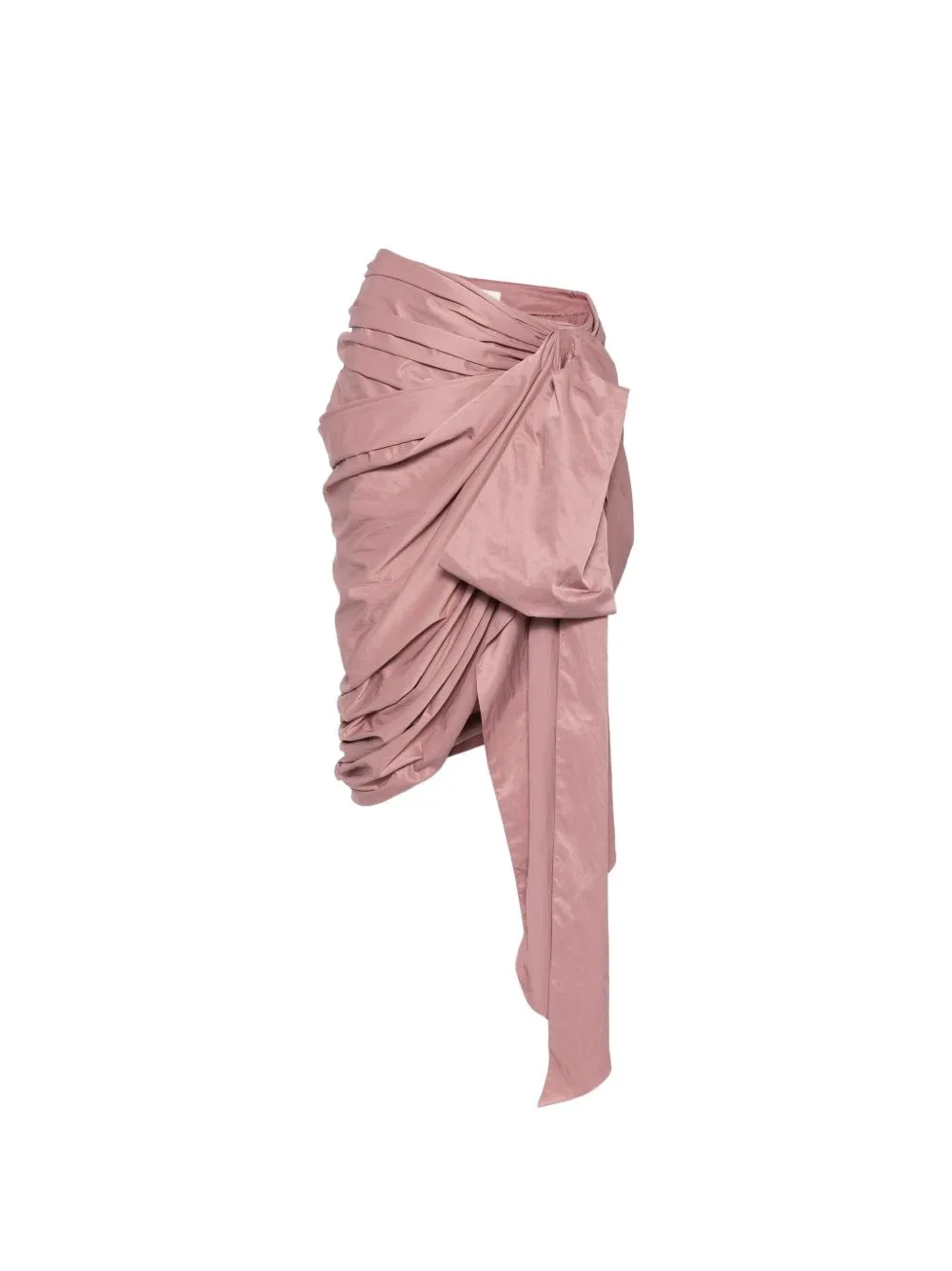 Draped Silk Mini Skirt sold by Wanan Luxury