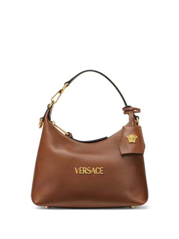 Versace Tag Leather Hobo Bag made by Versace