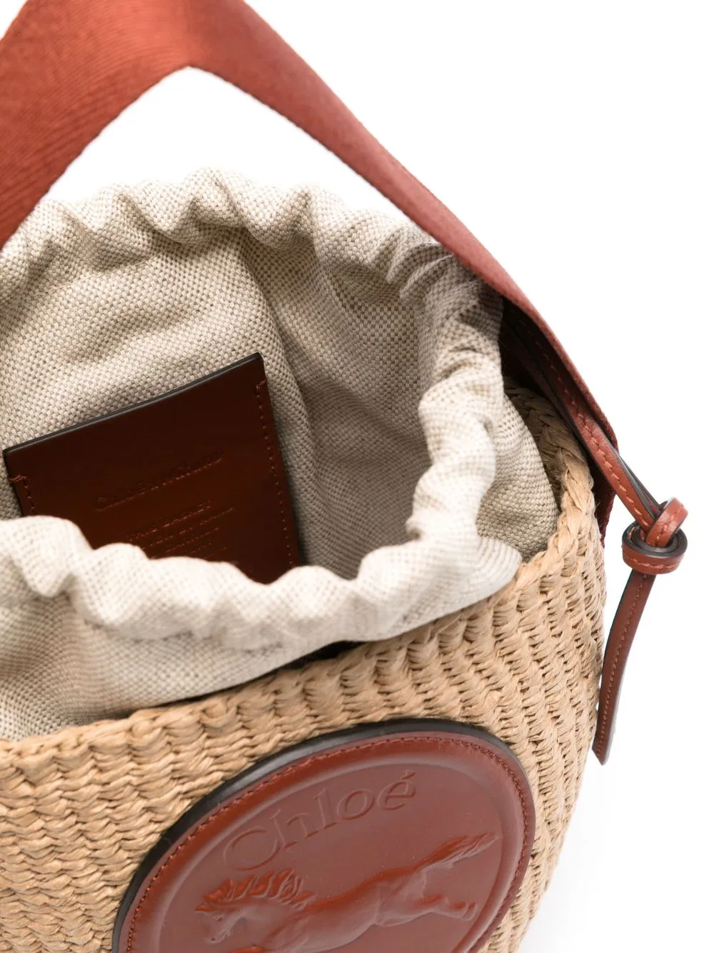 Rafia And Leather Bucket Bag sold by Wanan Luxury product image thumbnail 4