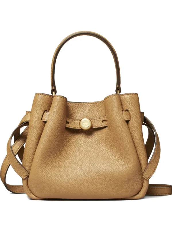 Romy Mini Leather Bucket Bag made by Tory Burch