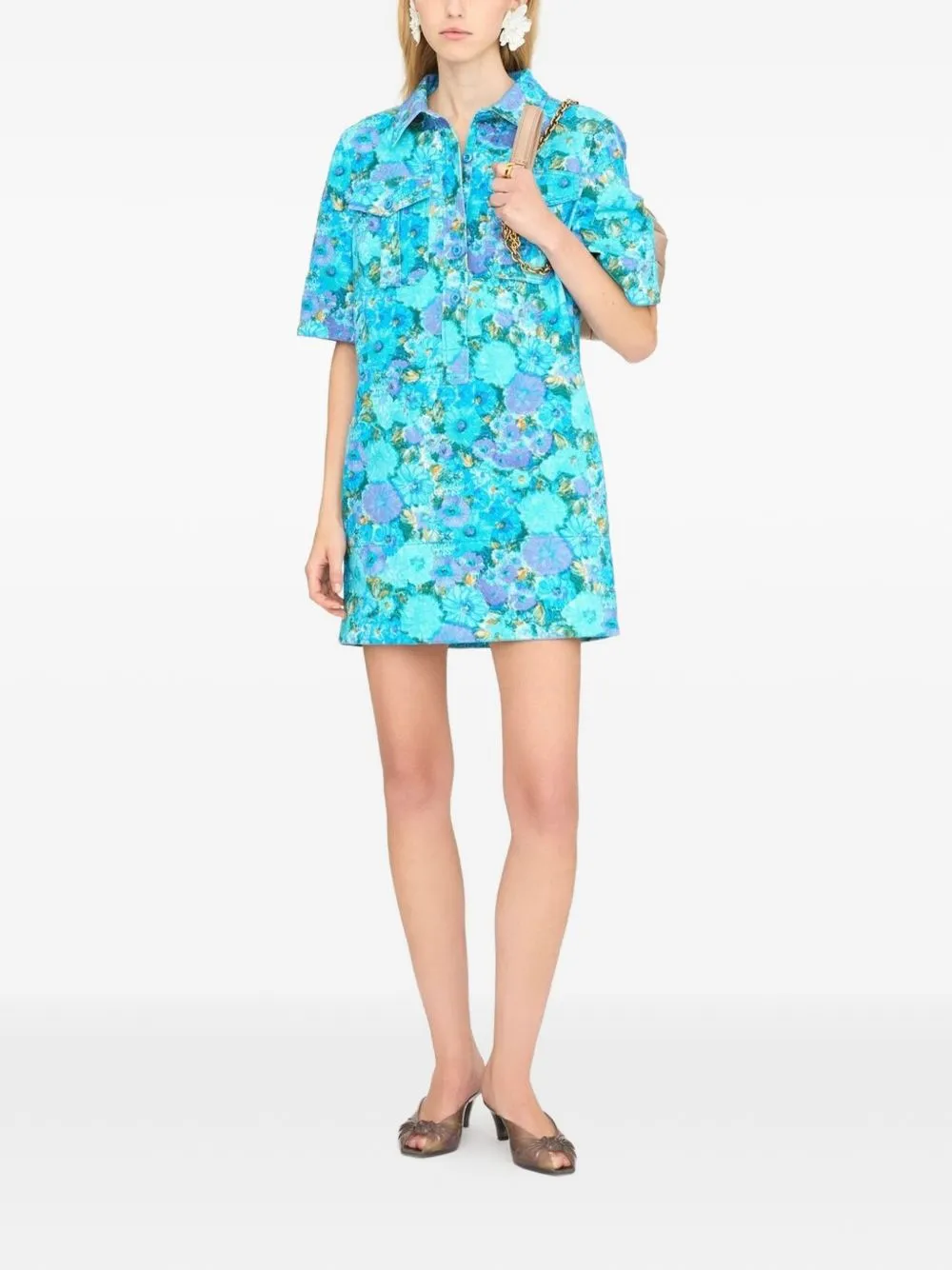 Printed Cotton Mini Dress sold by Wanan Luxury product image thumbnail 4