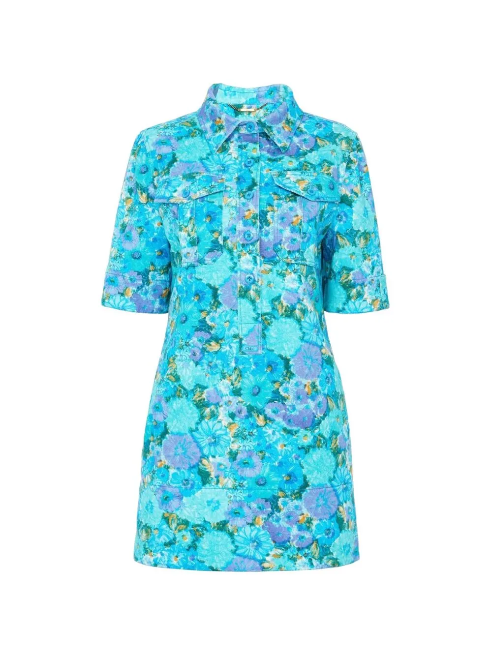Printed Cotton Mini Dress sold by Wanan Luxury