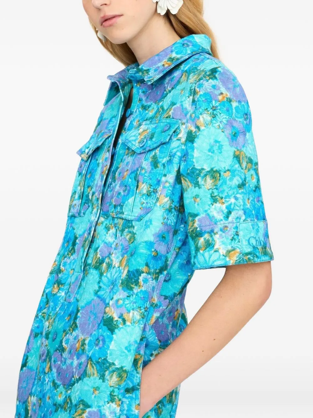 Printed Cotton Mini Dress sold by Wanan Luxury product image thumbnail 2