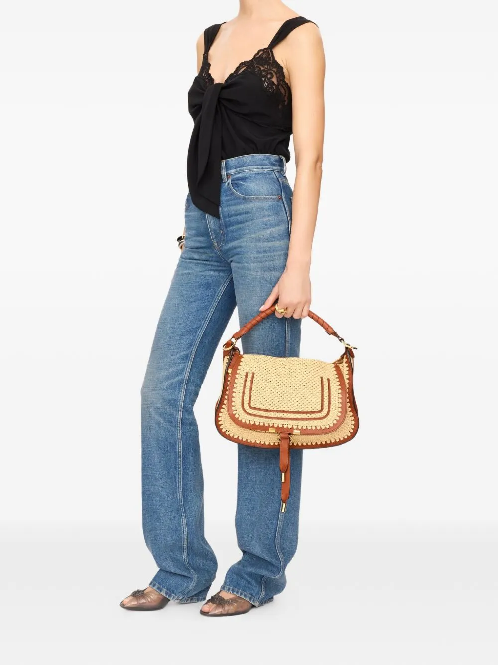 Marcie Small Rafia Shoulder Bag sold by Wanan Luxury product image thumbnail 4