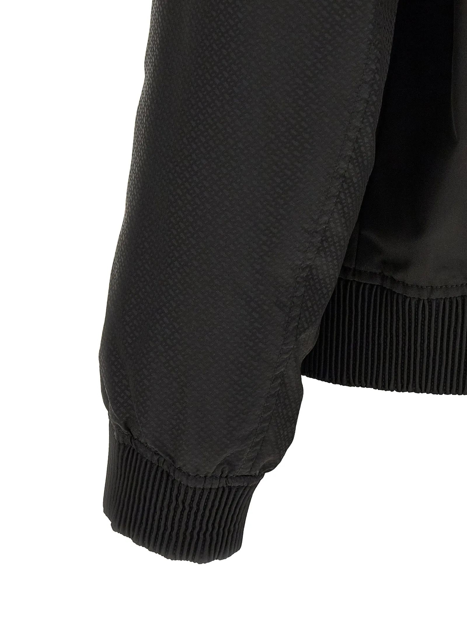 Monogram Sleeve Bomber Jacket Puffer Jackets Black sold by Wanan Luxury product image thumbnail 4