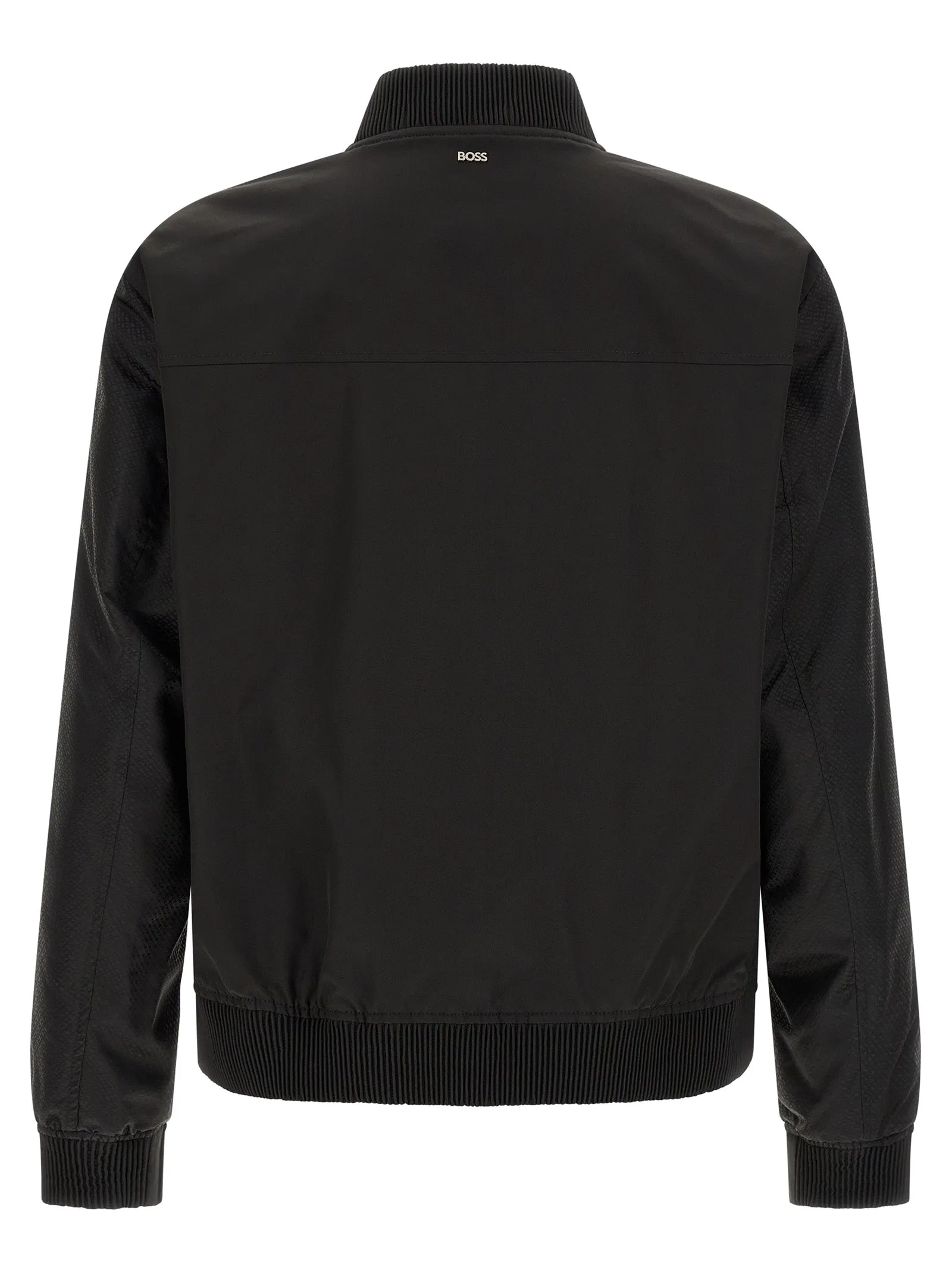Monogram Sleeve Bomber Jacket Puffer Jackets Black sold by Wanan Luxury product image thumbnail 2