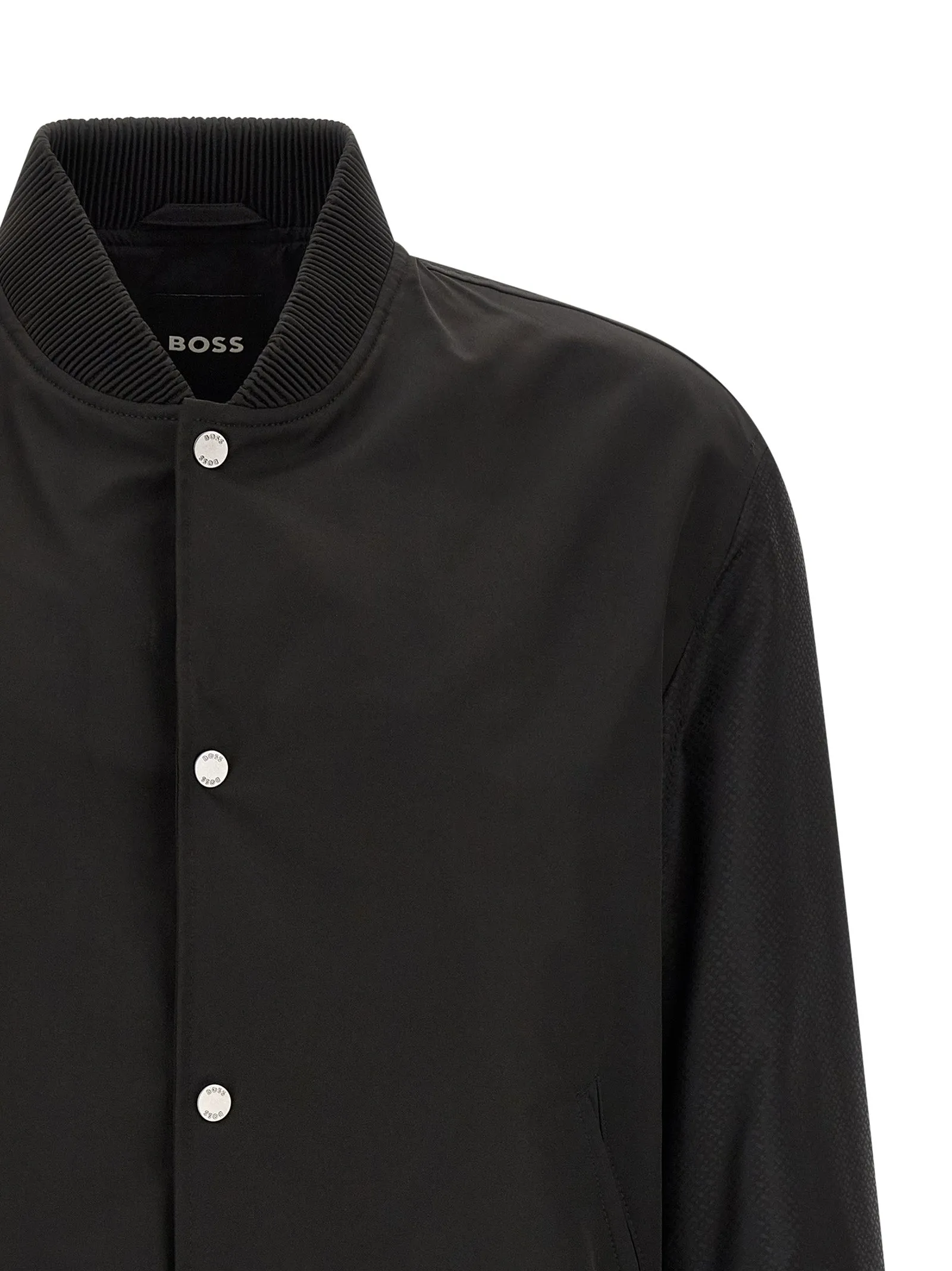 Monogram Sleeve Bomber Jacket Puffer Jackets Black sold by Wanan Luxury product image thumbnail 3