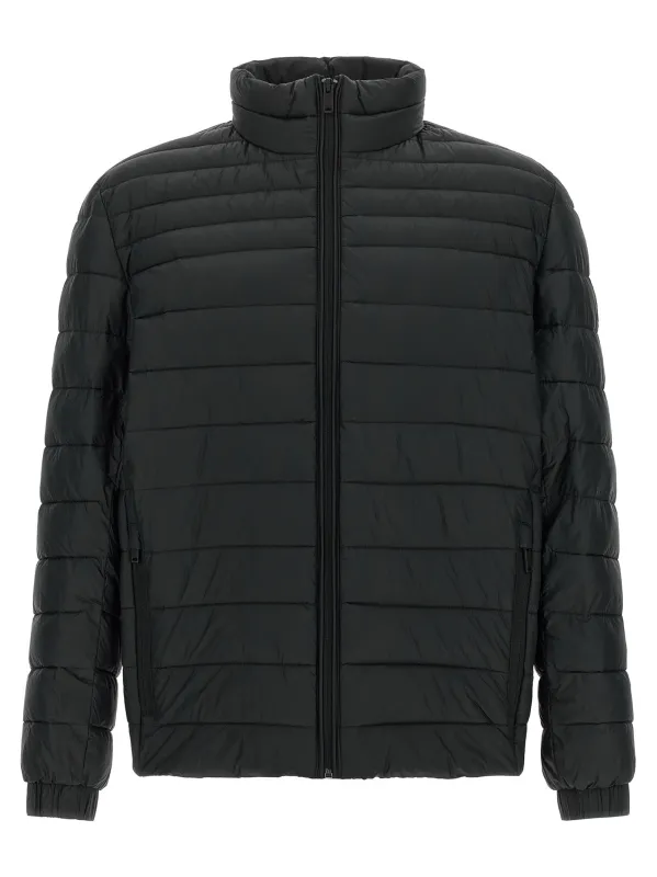 Quilted Down Jacket Puffer Jackets Black made by Hugo Boss
