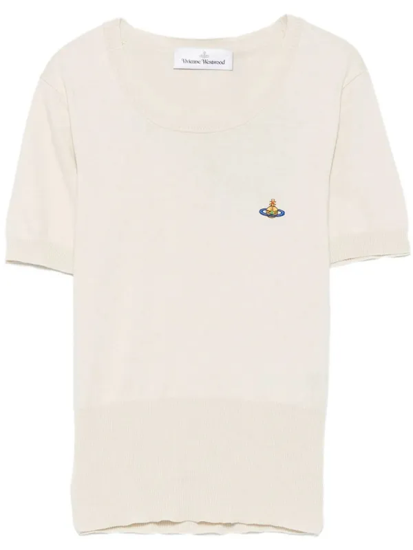 Bea Orb-Embroidered Short-Sleeve Top made by Vivienne Westwood