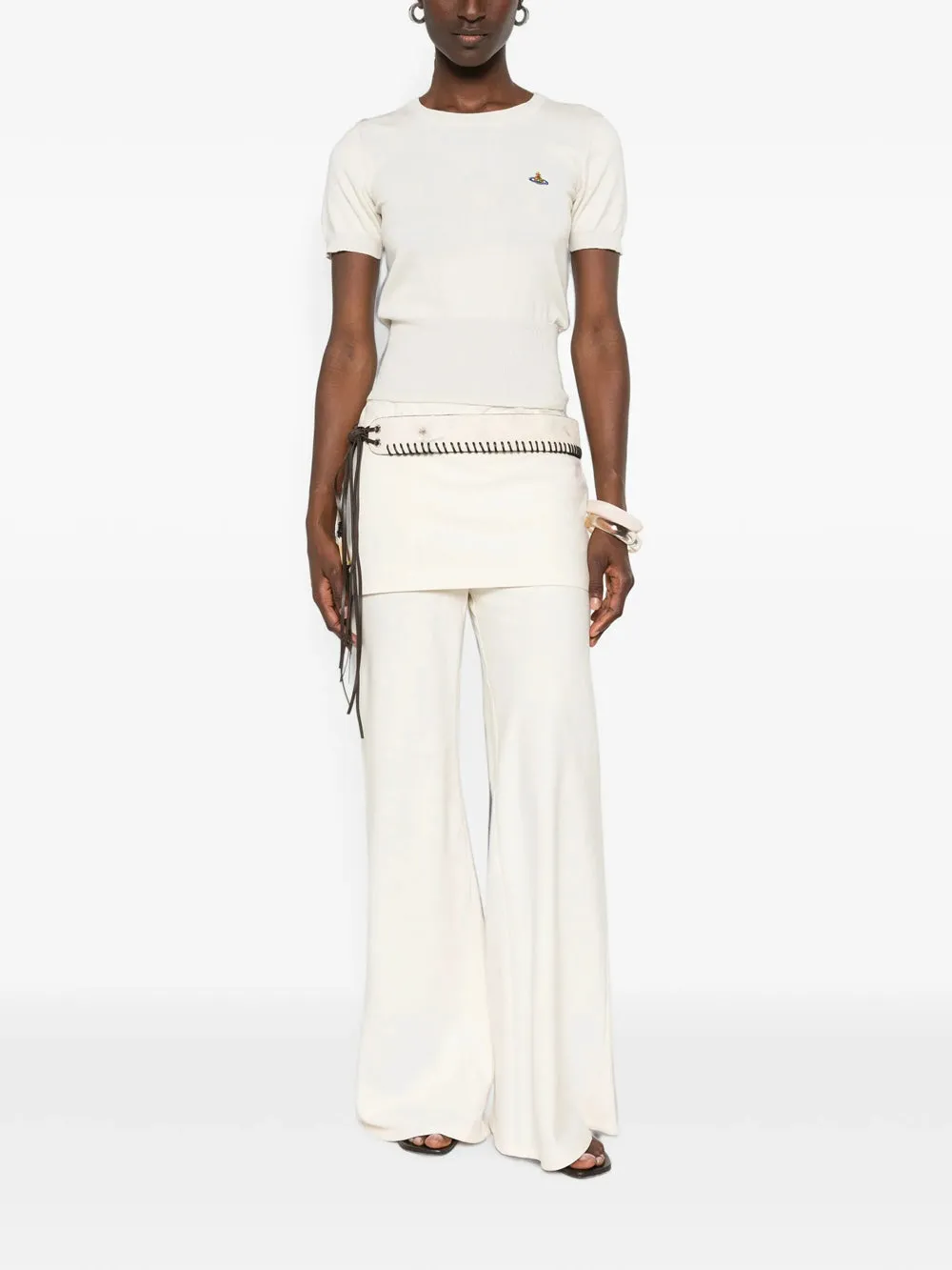 Bea Orb-Embroidered Short-Sleeve Top sold by Wanan Luxury product image thumbnail 2