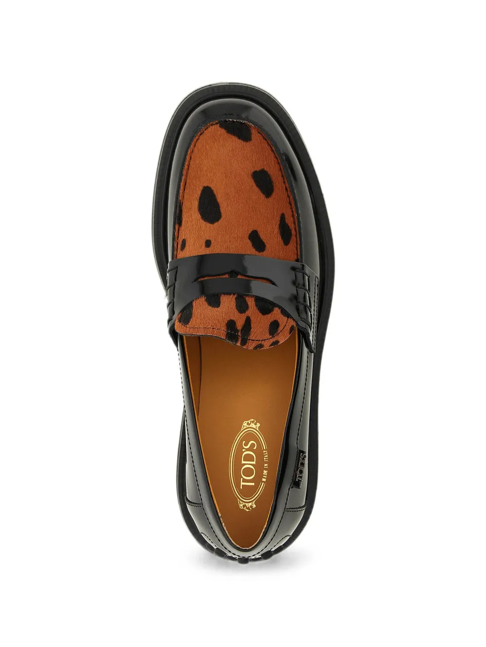 Leather Loafers With Animal-Print Panel sold by Wanan Luxury product image thumbnail 4