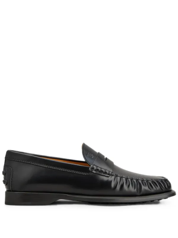 Gathered Penny Loafers With Rubber Sole made by Tod's