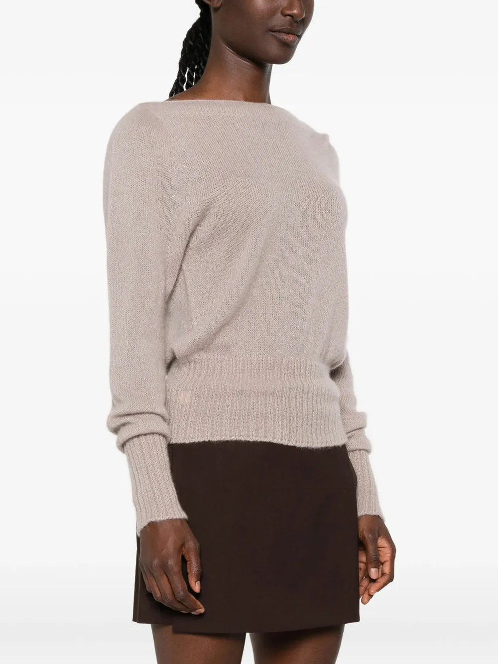 Long Sleeve Boat Neck Knit With Tom Ford Metal Plaque sold by Wanan Luxury product image thumbnail 3