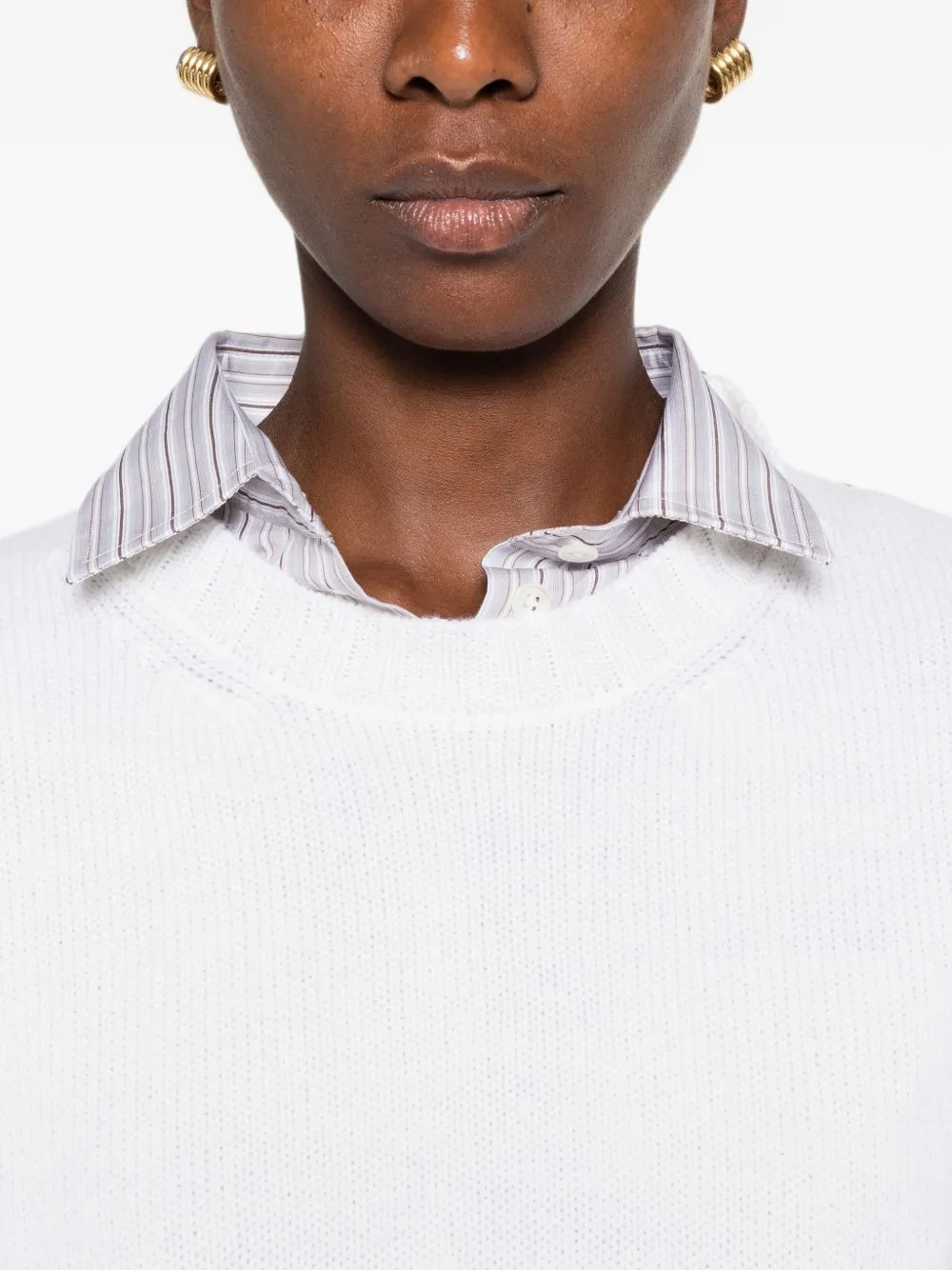 Wool And Cashmere Crewneck Sweater sold by Wanan Luxury product image thumbnail 4
