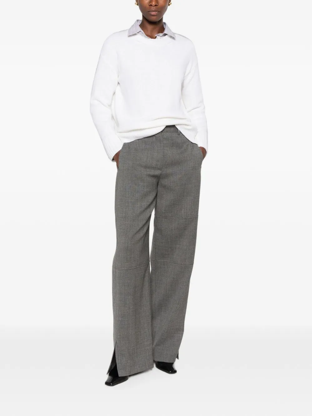 Wool And Cashmere Crewneck Sweater sold by Wanan Luxury product image thumbnail 2