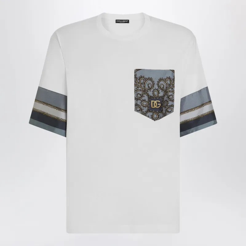 White Jersey T-Shirt With Print made by Dolce & Gabanna
