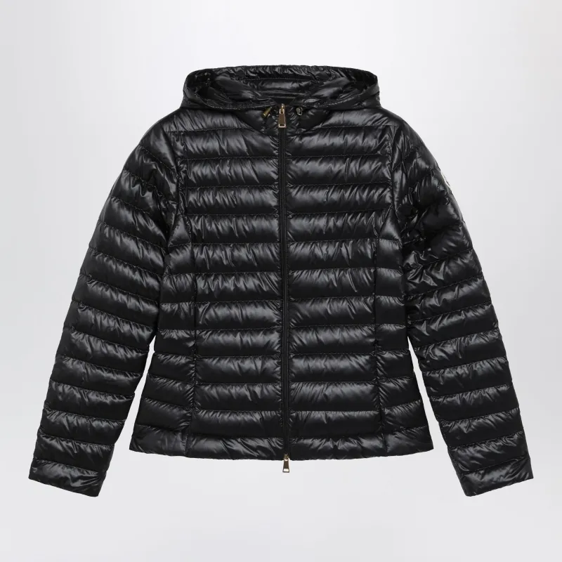 Igelhood Down Jacket In Black Longue Saison made by Moncler