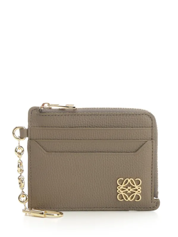 Anagram Square Card Holder Small Leather Goods Beige made by Loewe