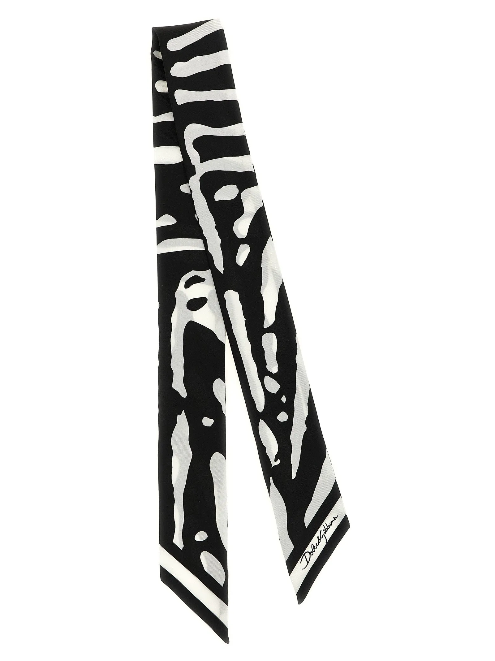 Zebra Print Scarf Scarves And Foulards White/Black sold by Wanan Luxury