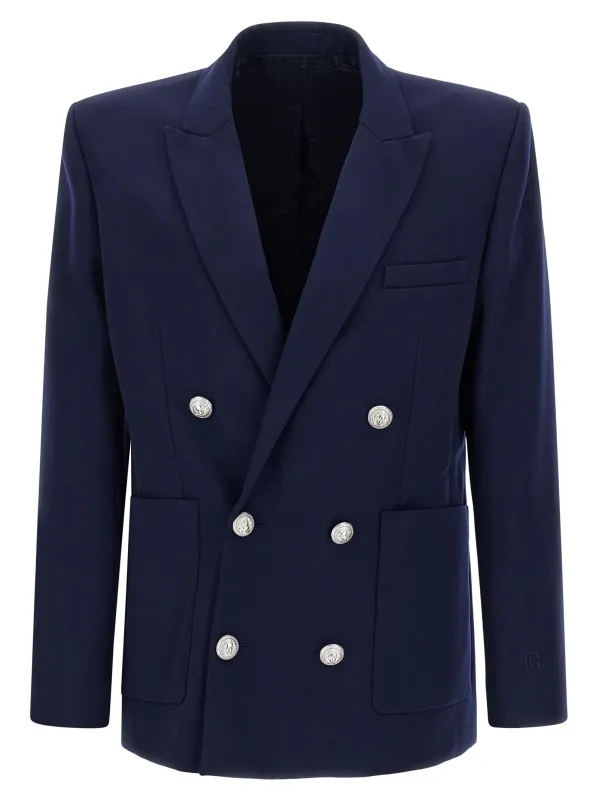 Grain De Poudre Blazer Blue made by Balmain