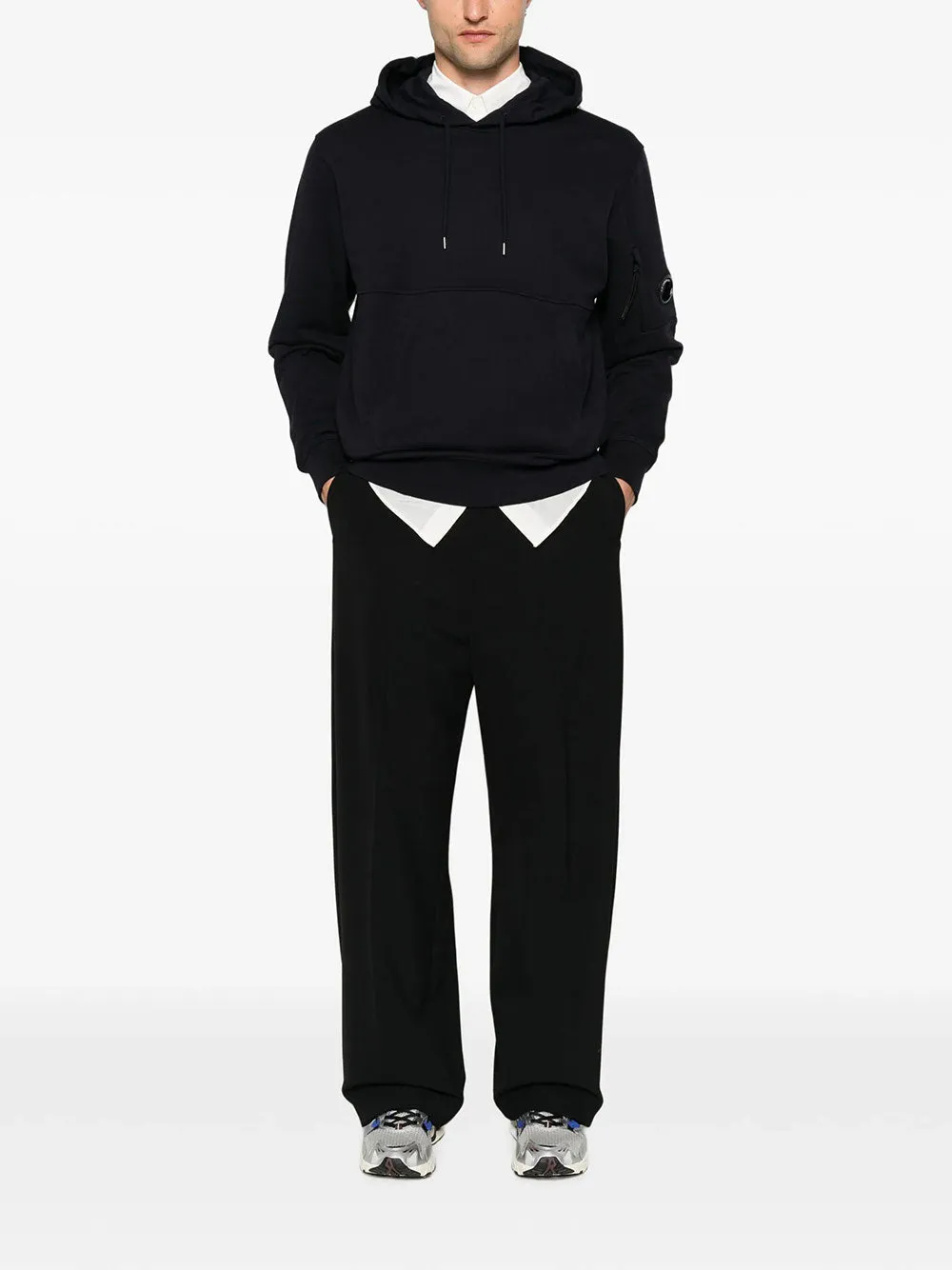 Diagonal Raised Fleece Hooded Lens Sweatshirt sold by Wanan Luxury product image thumbnail 2