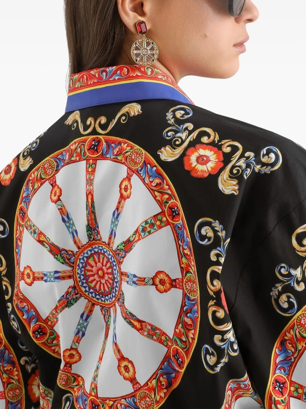Carretto Print Cotton Shirt sold by Wanan Luxury product image thumbnail 4